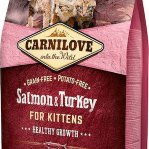Carnilove Into The Wild Salmon & Turkey Ξηρά Τροφή χωρίς Σιτηρά για Ανήλικες Γάτες με Γαλοπούλα / Σολομό 6kg