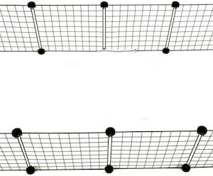 C&C Modular Dog Kennel 145x75x37εκ. Πάρκο Σκύλου από Μέταλλο σε Μαύρο Χρώμα 145 x 75 x 37εκ.