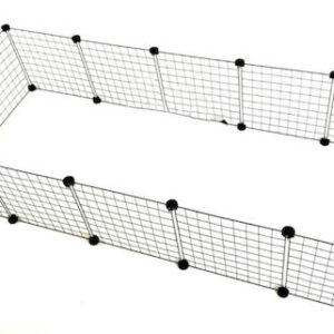 Modular Dog Kennel Πάρκο Σκύλου 180x75εκ. από Μέταλλο σε Μαύρο Χρώμα 180 x 75 x 37εκ.