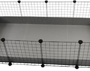 C&C Modular Cage Ασημί 145x75x37cm