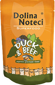 Dolina Noteci Superfood Υγρή Τροφή για Ενήλικες Γάτες σε Φακελάκι με Βοδινό και Πάπια χωρίς Σιτηρά & Γλουτένη 4x85gr