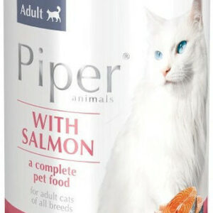 Dolina Noteci Piper Adult Υγρή Τροφή για Ενήλικες Γάτες σε Κονσέρβα με Σολομό χωρίς Σιτηρά 400gr