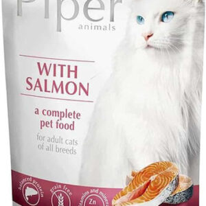 Dolina Noteci Piper Adult Υγρή Τροφή για Ενήλικες Γάτες σε Φακελάκι με Σολομό χωρίς Σιτηρά & Γλουτένη 100gr