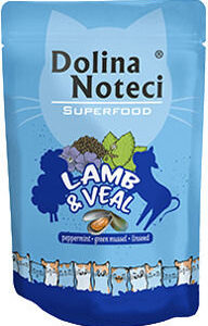 Dolina Noteci Superfood Υγρή Τροφή για Ενήλικες Γάτες σε Φακελάκι με Αρνί και Μοσχάρι χωρίς Σιτηρά & Γλουτένη 85gr