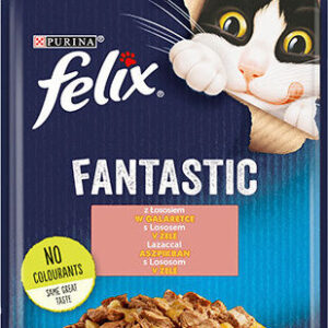 Purina Fantastic Υγρή Τροφή για Ηλικιωμένες Γάτες σε Φακελάκι με Σολομό 85gr