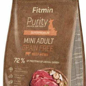 Fitmin Purity Adult Mini 0.8kg Ξηρά Τροφή χωρίς Σιτηρά & Γλουτένη για Ενήλικους Σκύλους Μικρόσωμων Φυλών με Μοσχάρι