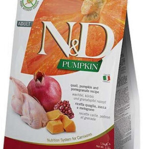 Farmina N&D Pumpkin Adult Ξηρά Τροφή χωρίς Σιτηρά για Ενήλικες Γάτες με Ρόδι / Κολοκύθα / Ορτύκι 1.5kg