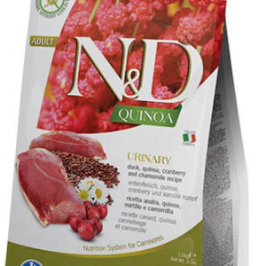 Farmina N&D Quinoa Urinary Adult Ξηρά Τροφή για Ενήλικες Γάτες με Ευαίσθητο Ουροποιητικό με Πάπια 1.5kg