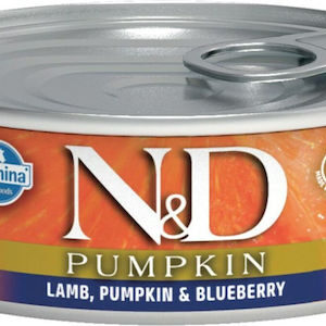 Farmina Pumpkin Υγρή Τροφή για Ενήλικες Γάτες σε Κονσέρβα με Αρνί και Κολοκύθα χωρίς Σιτηρά 70gr 22.09.013