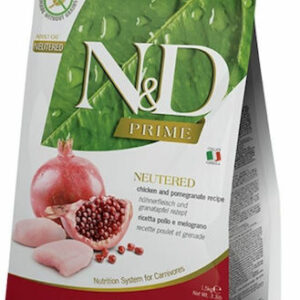 Farmina N&D Pomegranate Adult Neutered Ξηρά Τροφή χωρίς Σιτηρά & Γλουτένη για Ενήλικες Στειρωμένες Γάτες με Κοτόπουλο 1.5kg