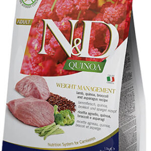 Farmina N&D Quinoa Weight Management Ξηρά Τροφή χωρίς Σιτηρά & Γλουτένη για Ενήλικες Γάτες με Αρνί 5kg