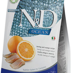Farmina N&D Ocean Adult Ξηρά Τροφή με Λίγα Σιτηρά για Ενήλικες Γάτες με Ψάρια 1.5kg