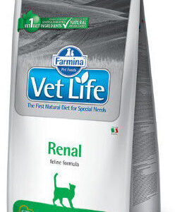 Farmina Vet Life Renal Ξηρά Τροφή χωρίς Γλουτένη για Ενήλικες Γάτες με Καλαμπόκι / Κοτόπουλο / Ρύζι 0.4kg