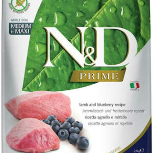 Farmina N&D Grain Free Adult Medium 12kg Ξηρά Τροφή χωρίς Σιτηρά για Ενήλικους Σκύλους Μεσαίων Φυλών με Αρνί