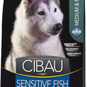 Farmina Cibau Sensitive Medium & Maxi Adult 12kg Ξηρά Τροφή για Ενήλικους Σκύλους Μεγαλόσωμων Φυλών με Ψάρια