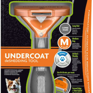 FURminator Undercoat Tool Χτένα Medium για Μακρύτριχους Σκύλους με Ξυράφι για Απομάκρυνση Τριχών Μαύρο FUR151142