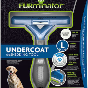 FURminator Undercoat Tool Χτένα Large για Κοντότριχους Σκύλους με Ξυράφι για Απομάκρυνση Τριχών Μαύρο FUR151173