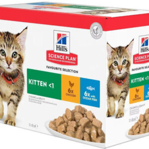 Hill's Feline Υγρή Τροφή για Ανήλικες Γάτες σε Φακελάκι με Πουλερικά χωρίς Γλουτένη 12x85gr