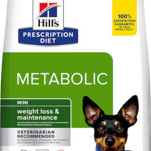 Hill's Metabolic Mini Weight Loss & Maintenance 1kg Ξηρά Τροφή Διαίτης, χωρίς Γλουτένη για Ενήλικους Σκύλους Μικρόσωμων Φυλών με Κοτόπουλο