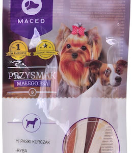 Maced Meat Strips Λιχουδιές Σκύλου με Κοτόπουλο και Ψάρι 60gr