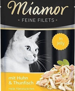 Miamor Feine Filets Jelly Υγρή Τροφή για Ενήλικες Γάτες σε Φακελάκι με Κοτόπουλο και Τόνο 100gr