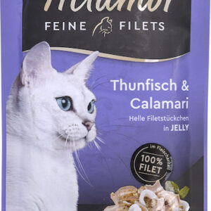 Miamor Feine Filets Jelly Υγρή Τροφή για Ενήλικες Γάτες σε Φακελάκι με Καλαμάρι και Τόνο 100gr