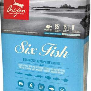 Orijen Six Fish Ξηρά Τροφή χωρίς Σιτηρά & Γλουτένη για Ενήλικες Γάτες με Ψάρια 5.4kg