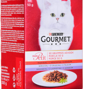 Purina Mon Petit Υγρή Τροφή για Γάτες σε Φακελάκι με Ψάρια χωρίς Γλουτένη 6x50gr