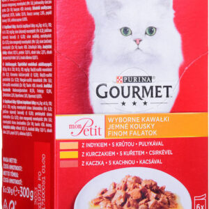 Purina Mon Petit Υγρή Τροφή για Γάτες σε Φακελάκι με Ψάρια χωρίς Γλουτένη 6x50gr