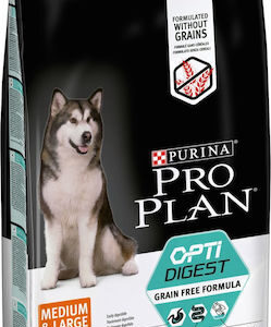 Purina OptiDigest Medium & Large Adult 2.5kg Ξηρά Τροφή χωρίς Σιτηρά & Γλουτένη για Ενήλικους Σκύλους Μεσαίων & Μεγαλόσωμων Φυλών με Γαλοπούλα