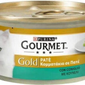 Purina Gourmet Gold Υγρή Τροφή για Ενήλικες Γάτες σε Κονσέρβα με Κουνέλι 85gr