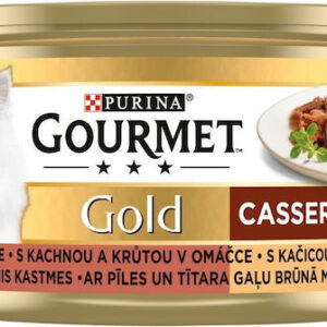 Purina Gourmet Gold Υγρή Τροφή για Ενήλικες Γάτες σε Κονσέρβα με Γαλοπούλα και Πάπια 85gr DLZPUIKMK0021