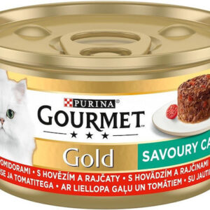 Purina Gourmet Gold Υγρή Τροφή για Ενήλικες Γάτες σε Κονσέρβα με Βοδινό και Λαχανικά 85gr 286872