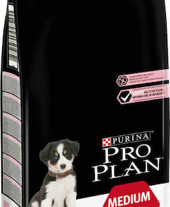 Purina Pro Plan OptiDerma Medium Puppy 12kg Ξηρά Τροφή για Κουτάβια Μεσαίων Φυλών με Σολομό