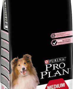 Purina Pro Plan OptiDerma Medium Adult 14kg Ξηρά Τροφή για Ενήλικους Σκύλους Μεσαίων Φυλών με Σολομό και Ρύζι