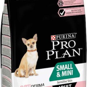 Purina Pro Plan OptiDerma Small & Mini Adult 3kg Ξηρά Τροφή για Ενήλικους Σκύλους Μικρόσωμων Φυλών με Σολομό και Ρύζι