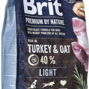 Brit Premium by Nature Light 3kg Ξηρά Τροφή Διαίτης, χωρίς Γλουτένη για Ενήλικους Στειρωμένους Σκύλους με Γαλοπούλα