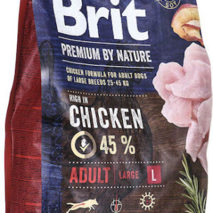 Brit Premium by Nature Adult Large 3kg Ξηρά Τροφή χωρίς Γλουτένη για Ενήλικους Σκύλους Μεγαλόσωμων Φυλών με Κοτόπουλο