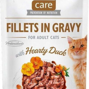 Brit Care Fillets In Gravy Υγρή Τροφή για Ενήλικες Γάτες σε Φακελάκι με Πάπια χωρίς Γλουτένη 85gr