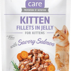 Brit Care Kitten Fillets In Gravy Υγρή Τροφή για Ανήλικες Γάτες σε Φακελάκι με Σολομό χωρίς Σιτηρά & Γλουτένη 85gr