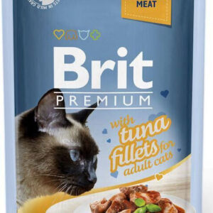 Brit Premium Gravy Υγρή Τροφή για Ενήλικες Γάτες σε Φακελάκι με Τόνο χωρίς Γλουτένη 85gr