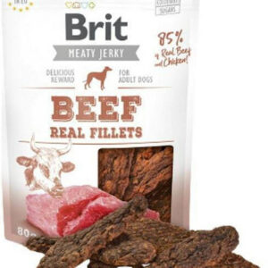 Brit Jerky Snacks Beef Λιχουδιά Σκύλου Διαίτης με Κοτόπουλο και Κρέας 80gr