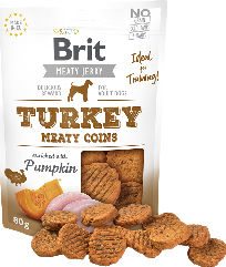 Brit Turkey Meaty Coins Λιχουδιά για Κουτάβια με Γαλοπούλα, Κοτόπουλο, Κρέας, Κολοκύθα και Τόνο 80gr