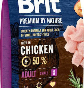 Brit Premium by Nature Adult Small 3kg Ξηρά Τροφή χωρίς Γλουτένη για Ενήλικους Σκύλους Μικρόσωμων Φυλών με Κοτόπουλο