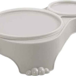Rotho Babydesign Πλαστικό Μπολ Φαγητού & Νερού για Σκύλο & Γάτα 2x 1lt σε Μπεζ Χρώμα ROTHO40009BE