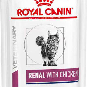 Royal Canin Renal Υγρή Τροφή για Ενήλικες Γάτες σε Φακελάκι με Κοτόπουλο 85gr 3613010