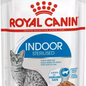 Royal Canin Indoor Υγρή Τροφή για Ενήλικες Γάτες σε Φακελάκι με Πουλερικά 85gr 2626010