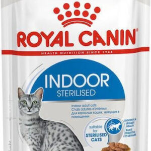 Royal Canin Indoor Υγρή Τροφή για Ενήλικες Γάτες σε Φακελάκι με Πουλερικά και Κρέας 85gr 2624010