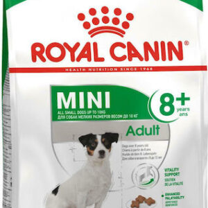 Royal Canin Mini Adult 8+ 0.8kg Ξηρά Τροφή χωρίς Γλουτένη για Ενήλικους Σκύλους Μικρόσωμων Φυλών με Πουλερικά, Ρύζι και Καλαμπόκι