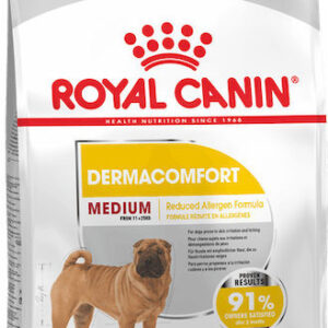 Royal Canin Dermacomfort Medium 12kg Ξηρά Τροφή χωρίς Γλουτένη για Ενήλικους Σκύλους Μεσαίων Φυλών με Καλαμπόκι και Ρύζι